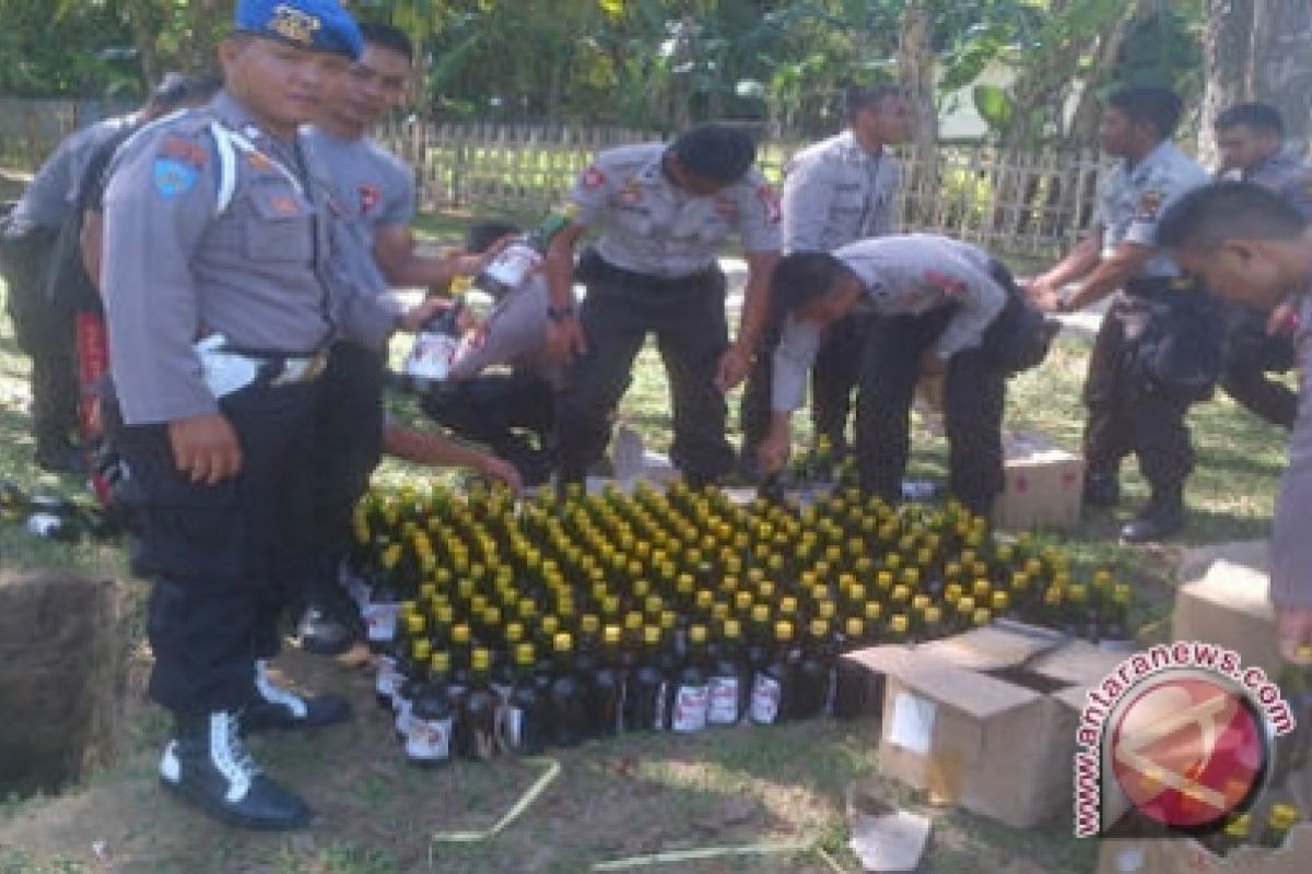 Polres Pohuwato Sita 191 Botol Miras 