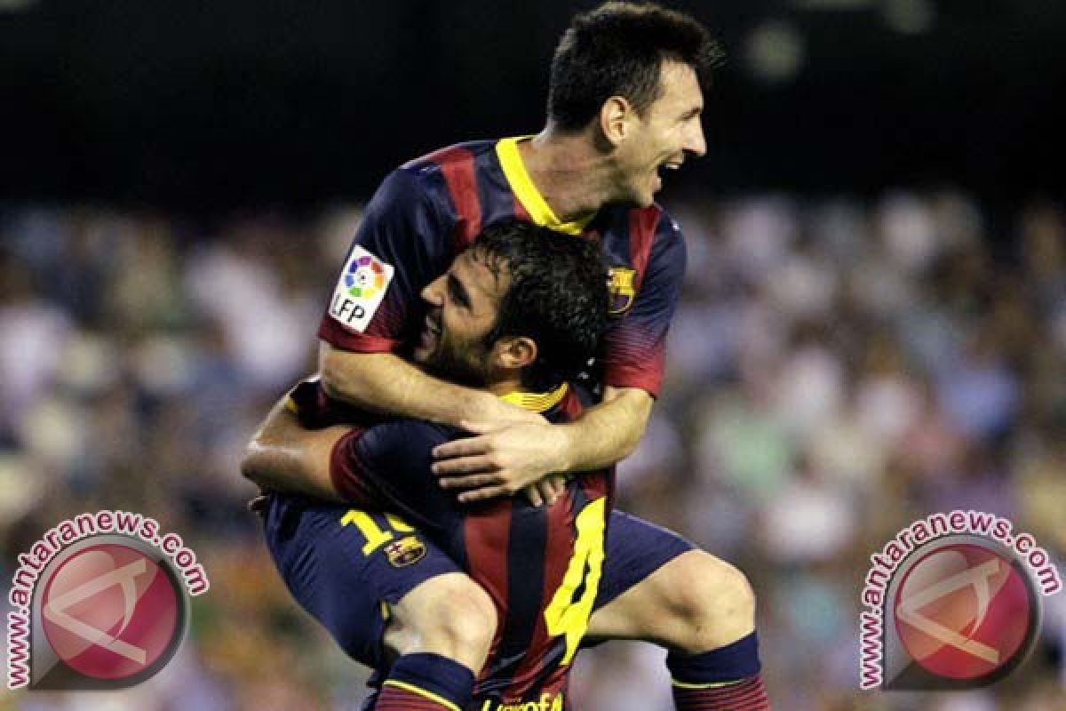 Tendangan Bebas Messi Pastikan Kemenangan Barcelona