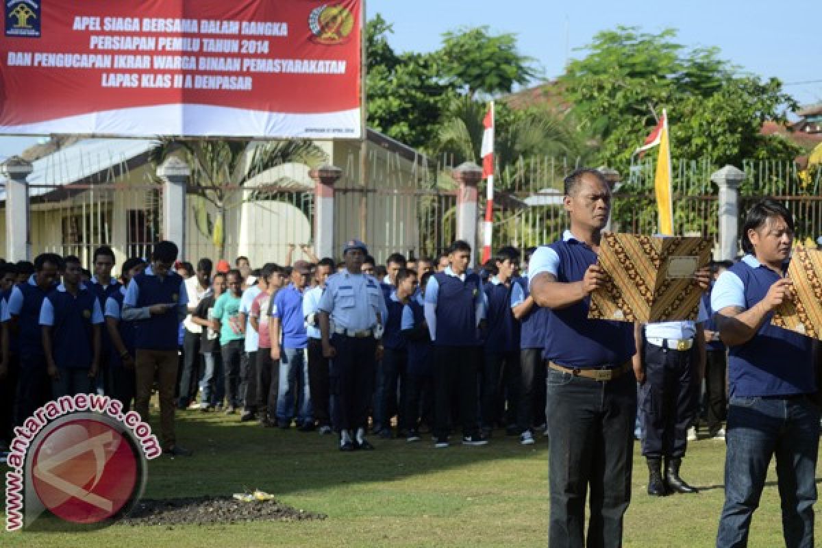 Narapidana LP Kerobokan Berikrar Jaga Keamanan Pemilu