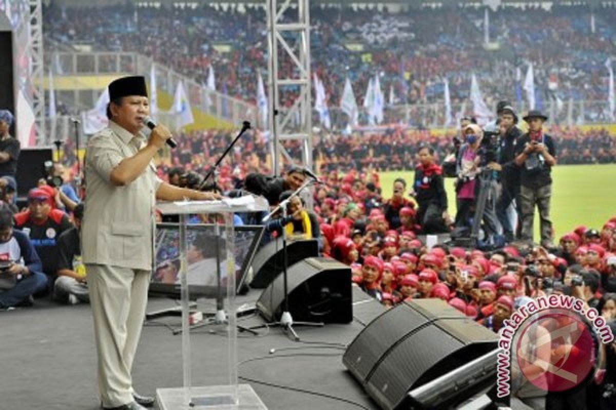 Long march buruh pro Prabowo masuki pos pertama