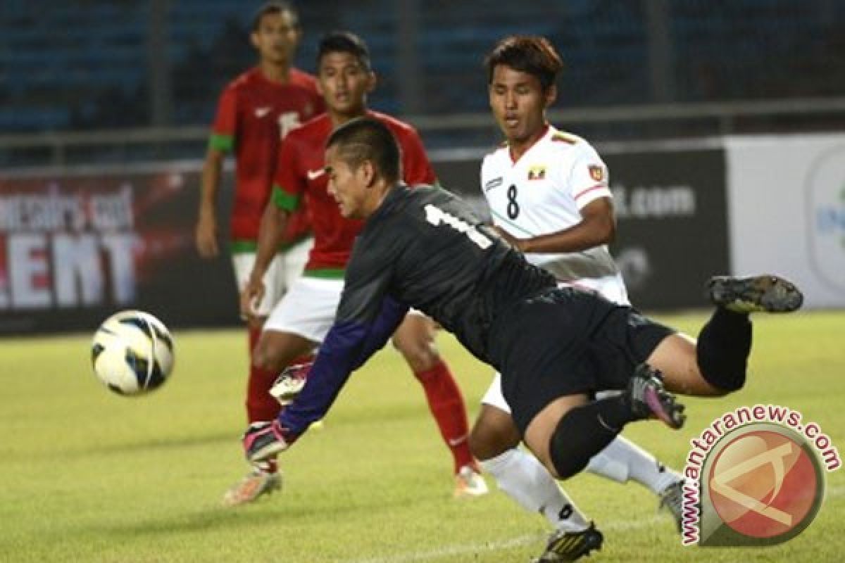 Indonesia vs Myanmar sementara imbang 1-1