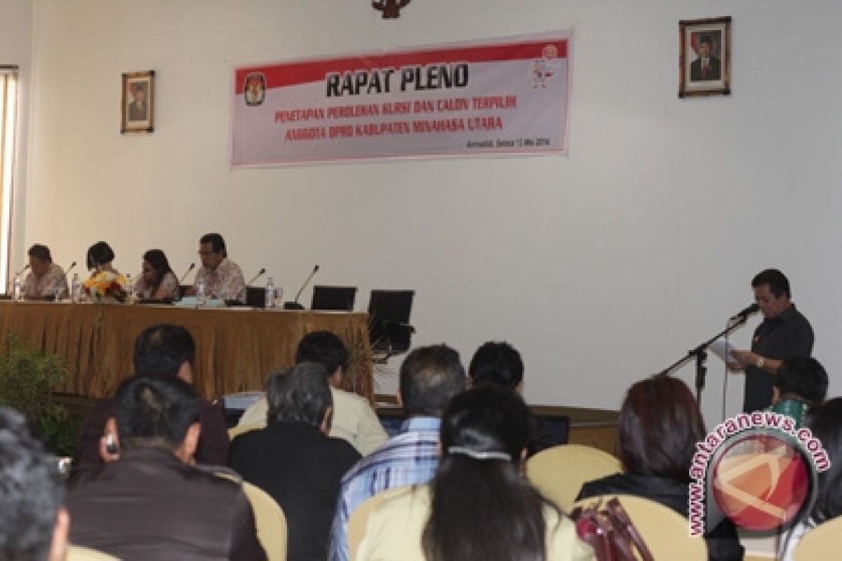 KPUD Minut tetapkan 30 Caleg terpilih