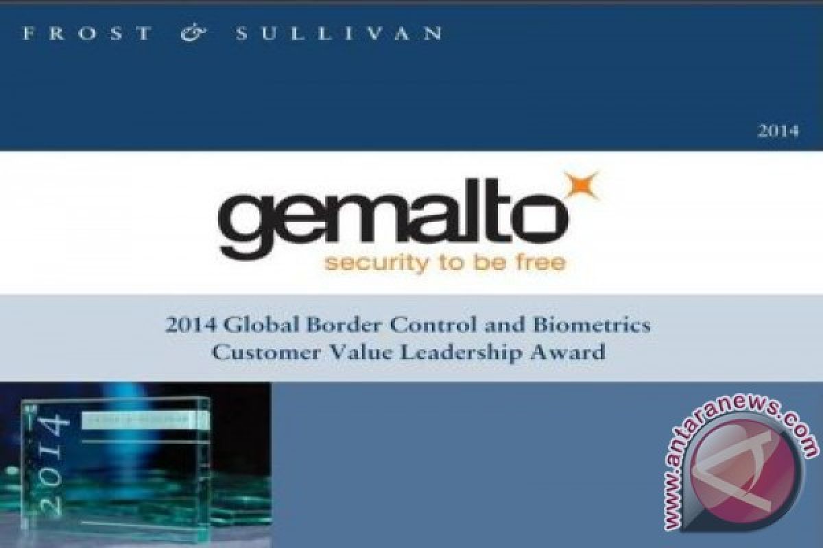 Gemalto Receives Frost & Sullivan 2014 Award for Border Control and Biometrics