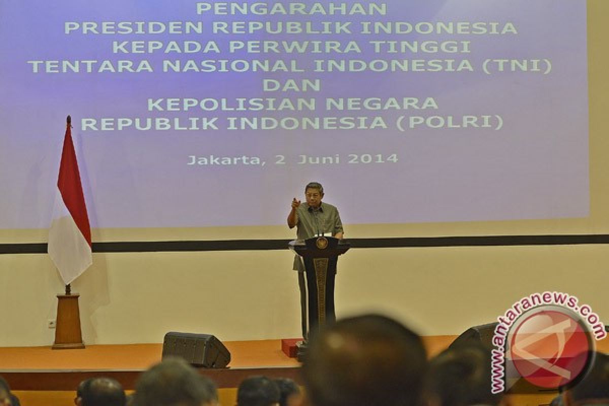 Presiden ingatkan TNI-Polri akan benih subordinasi