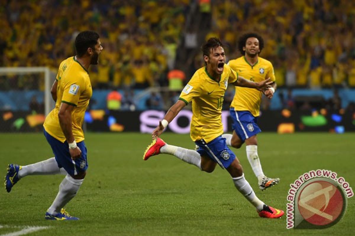 Neymar dan Oscar bawa Brasil menangi partai pembuka