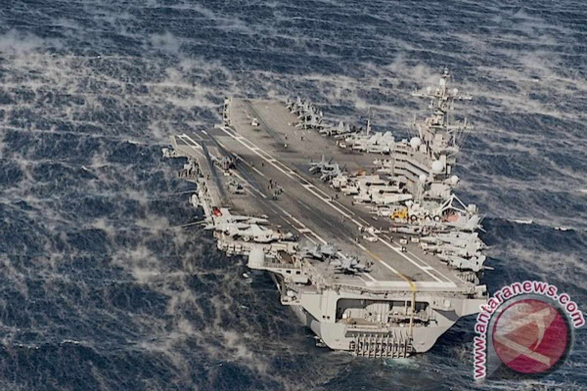 USS George HW Bush dan Marinir Amerika Serikat tiba di Teluk