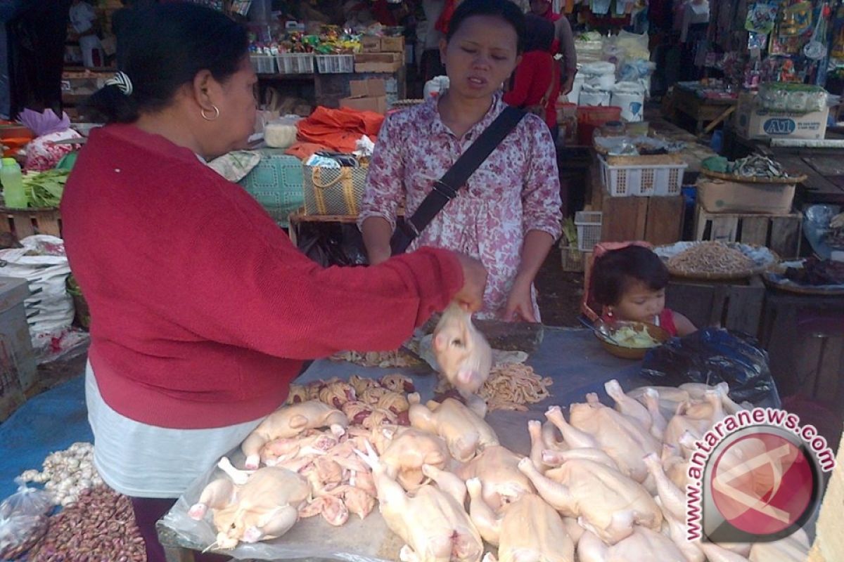 Harga ayam potong di Palembang turun