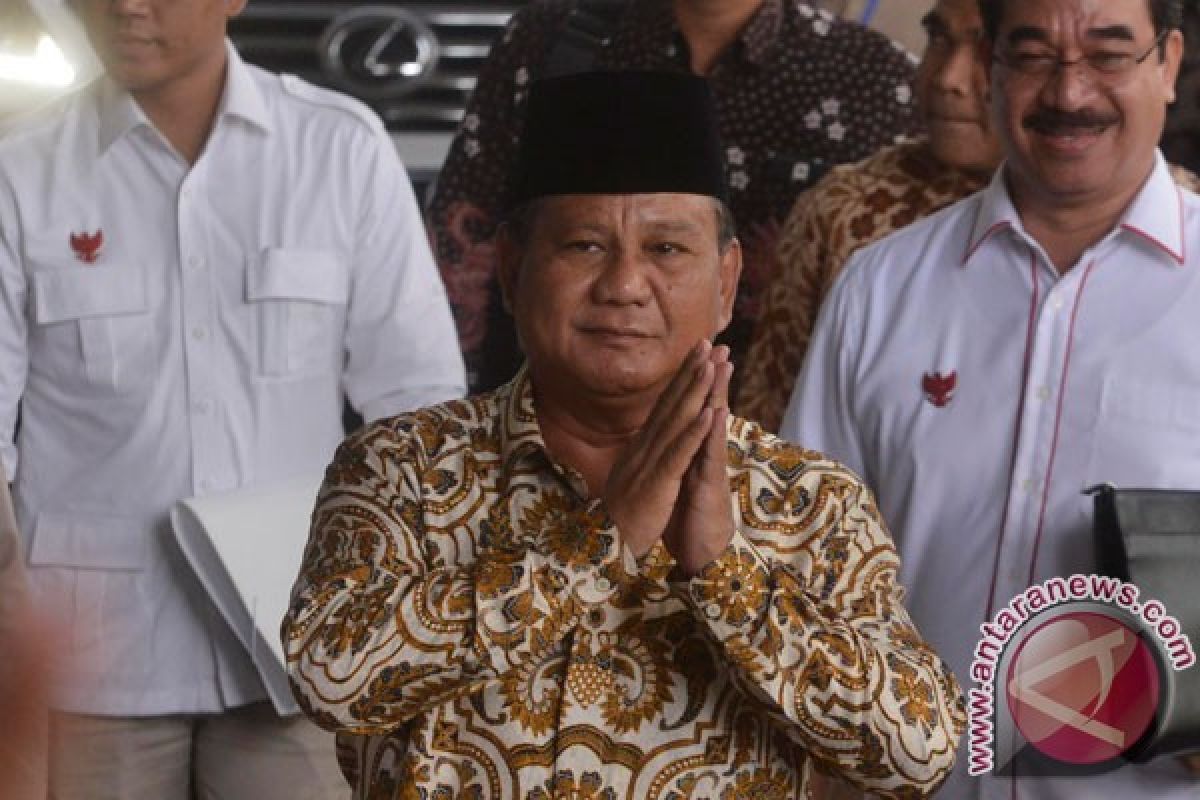 Prabowo : jangan anggap pasangan lain sebagai lawan
