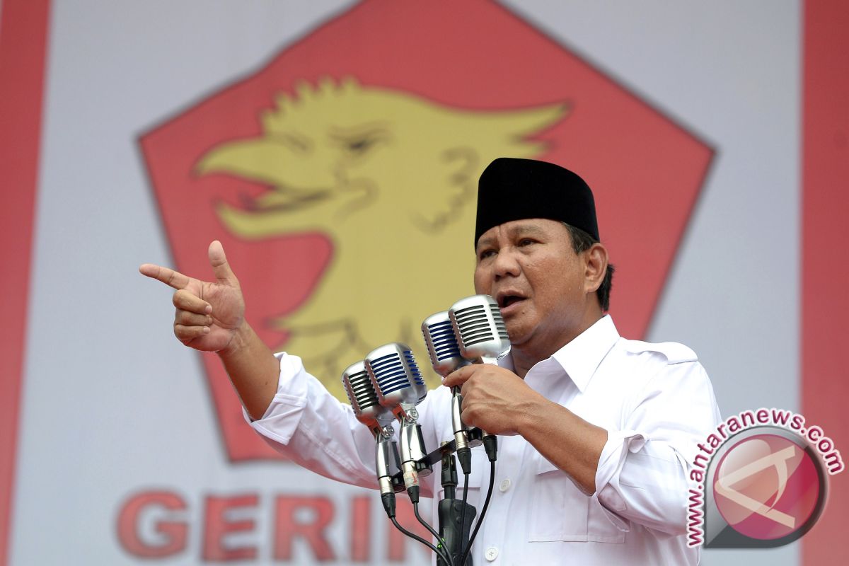 Gerindra akan deklarasikan Prabowo capres bulan April
