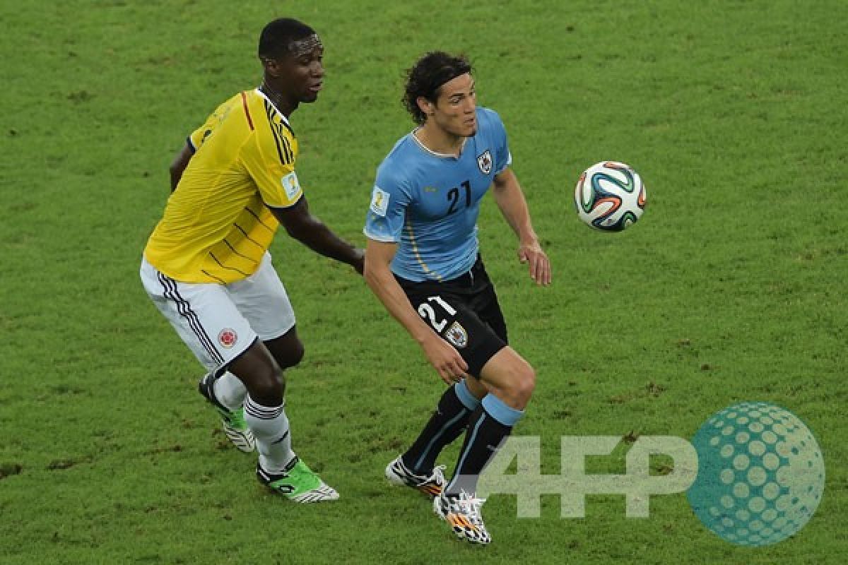 Babak pertama Kolombia ungguli Uruguay 1-0