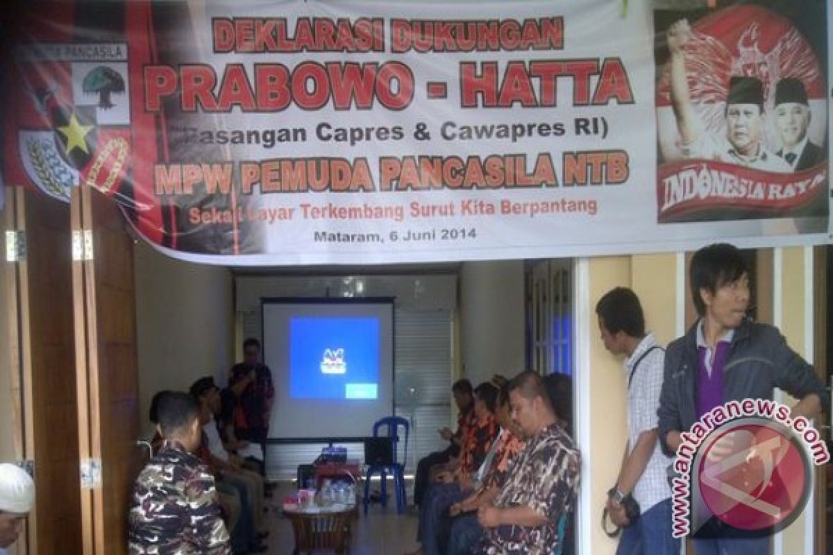Pemuda pancasila NTB deklarasi dukungan untuk Prabowo-Hatta