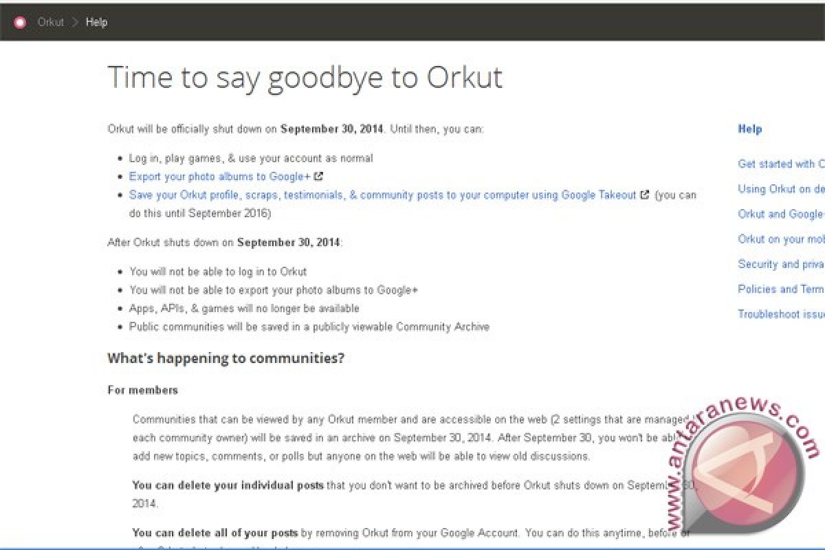 Google akan tutup Orkut