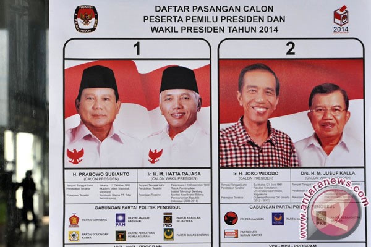 Prabowo-Hatta dekati Jokowi-JK di hitung cepat LSI