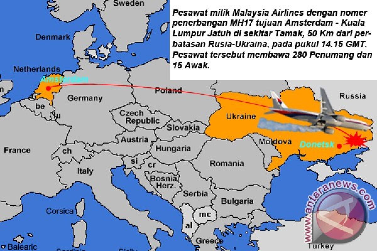 PM Malaysia terkejut atas laporan jatuhnya pesawat MH17