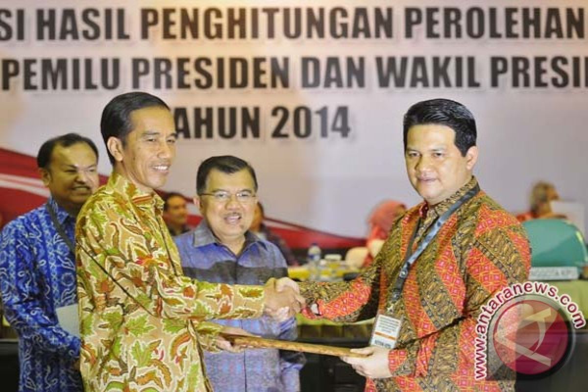 Wapres Boediono ucapkan selamat kepada Jokowi dan JK