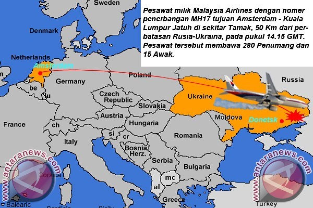 Malaysia Airlines : Rute MH17 Sebelumnya Dinyatakan Aman