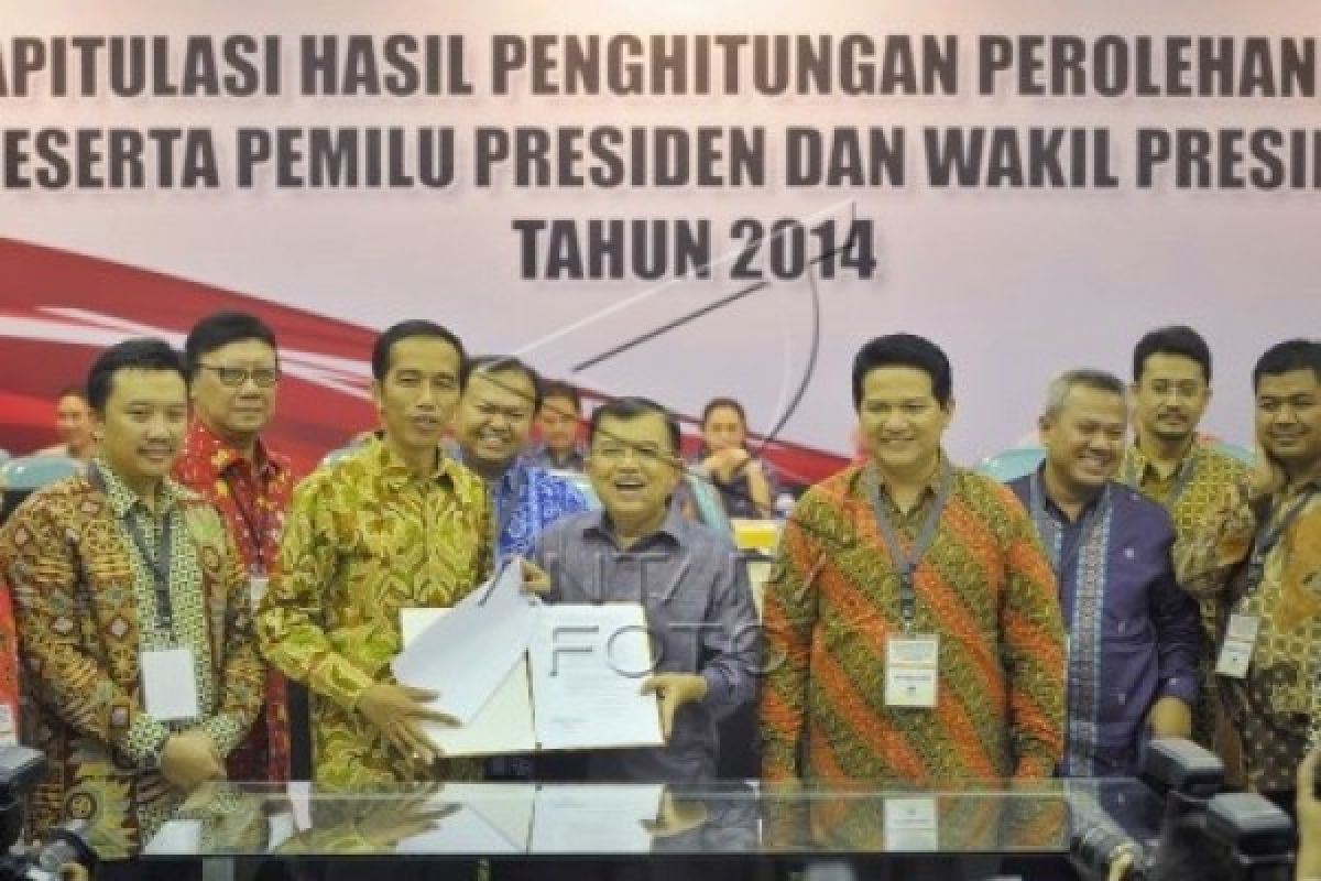 KPU Tetapkan Jokowi-JK Sebagai Presiden-Wapres 2014-2019