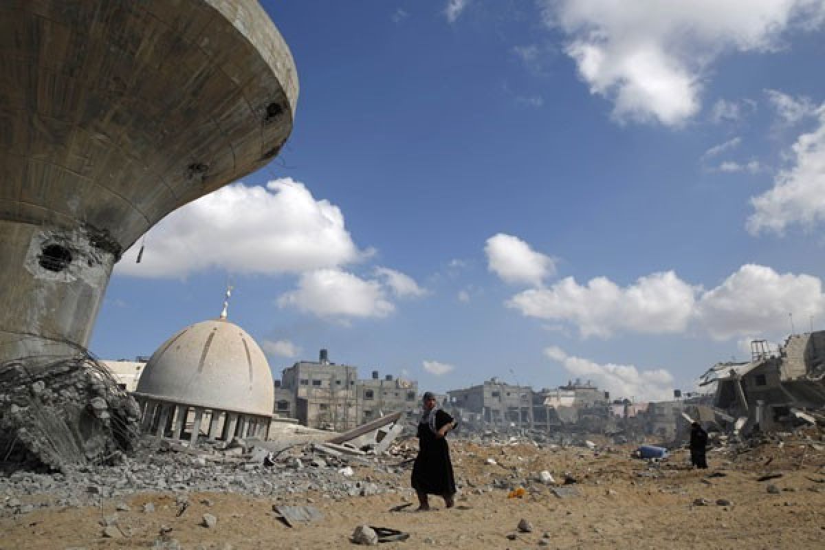 Gaza Terlihat Lengang Saat Gencatan Senjata 