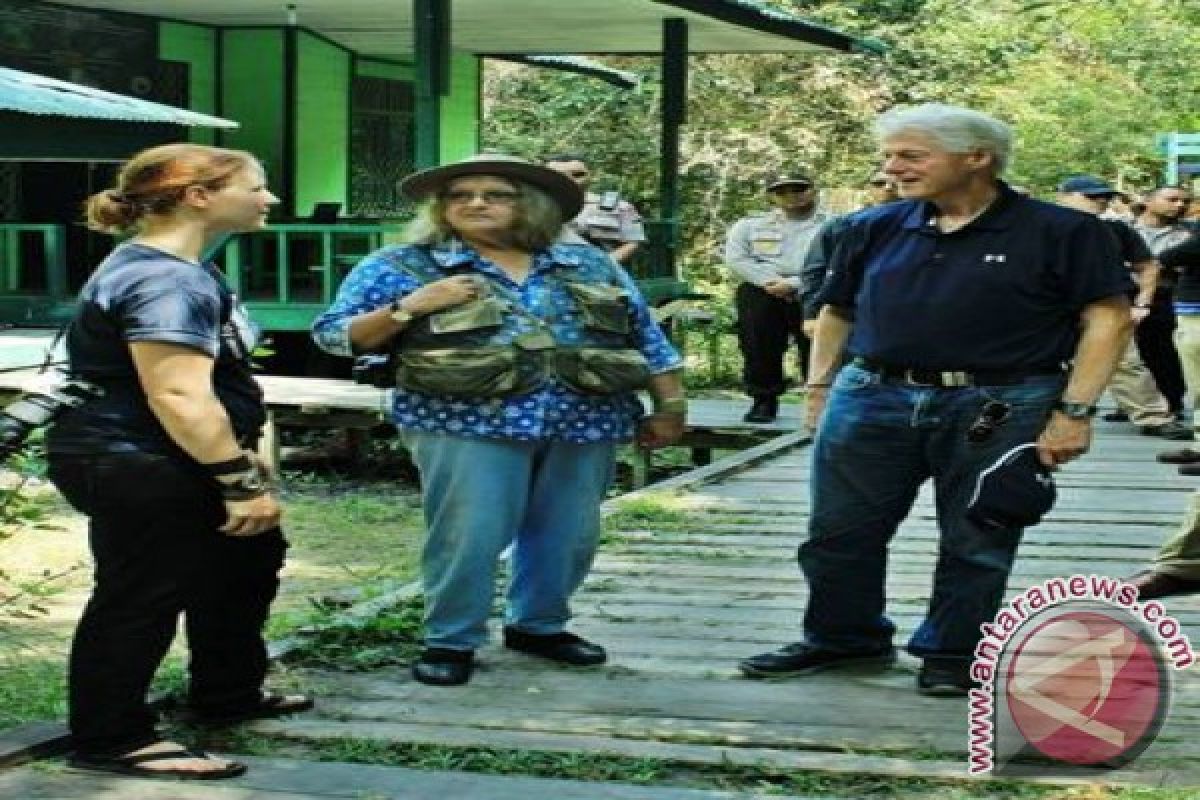 Bill Clinton Visits The Work Area of PT. Rimba Raya Conservation and Camp Leakey in Tanjung Puting