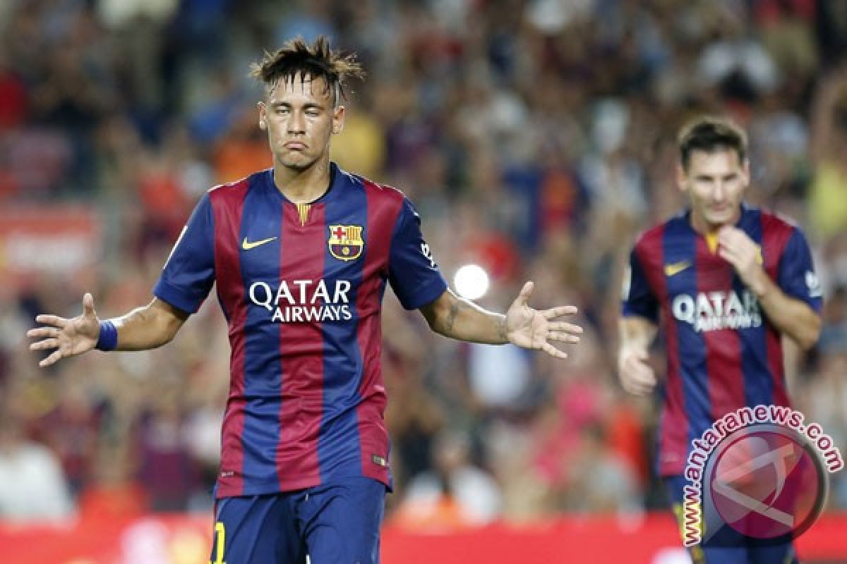 Dua gol Neymar bawa Barca kalahkan Bilbao