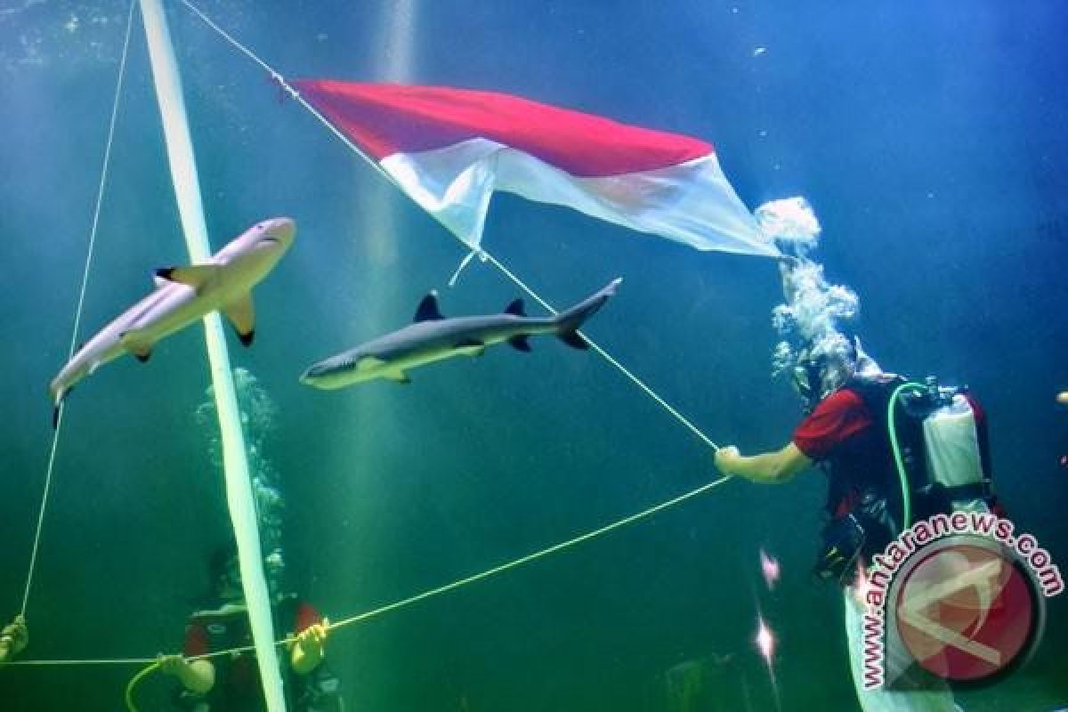 Upacara Bendera Bawah Air