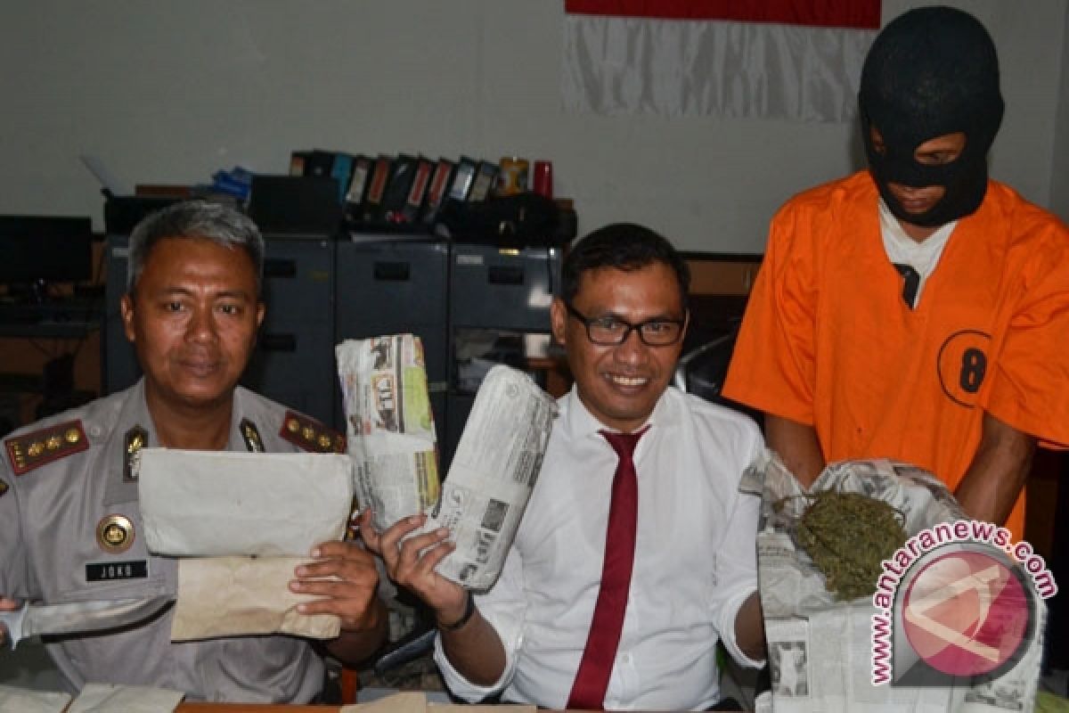 Tim polda tangkap pembawa 22 paket ganja