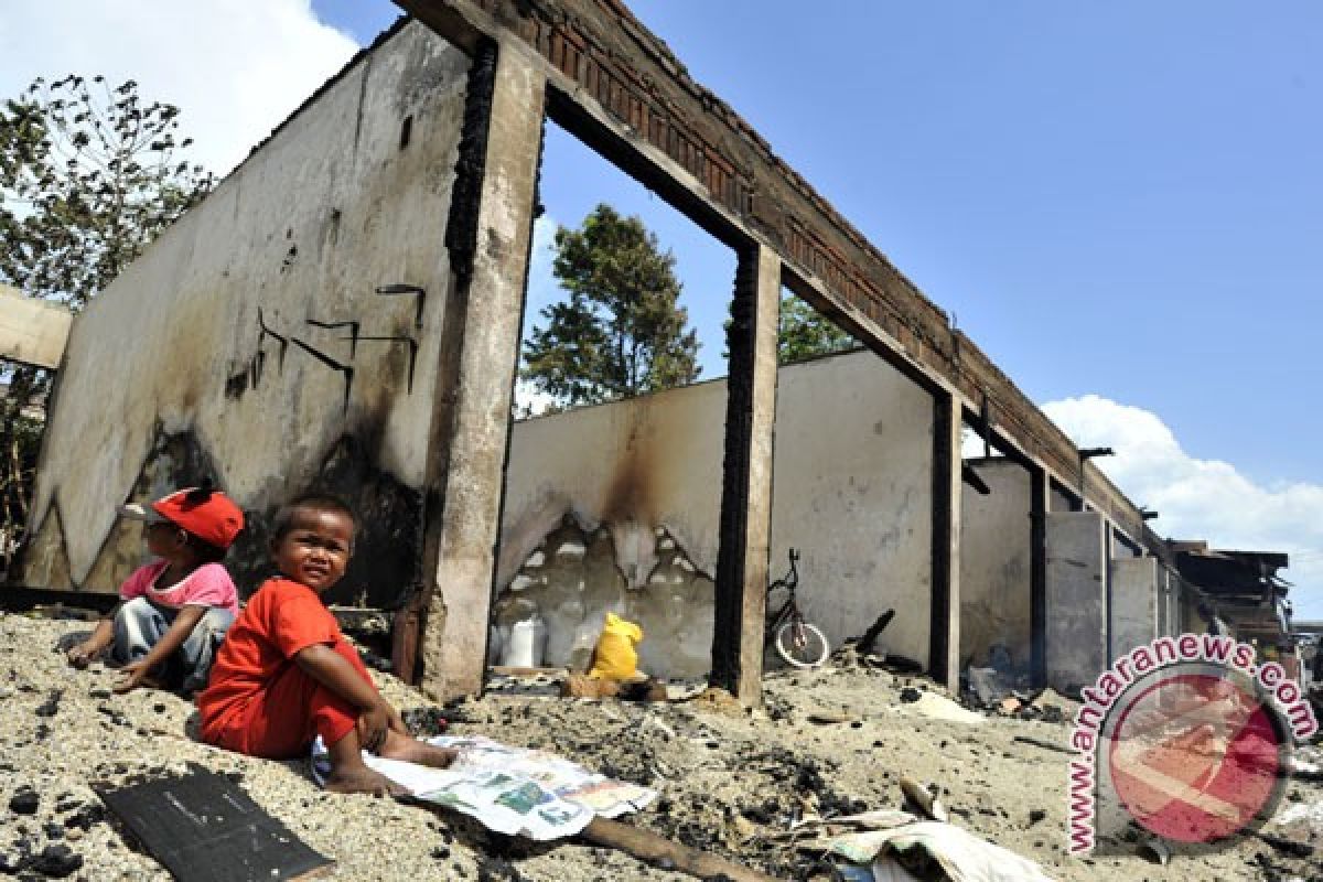 Kebakaran ludeskan 10 rumah di Palangka Raya