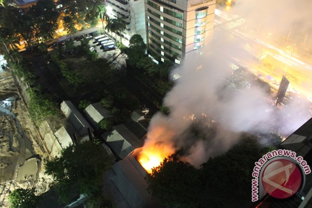 Satu bangunan di kompleks Kementerian ESDM terbakar