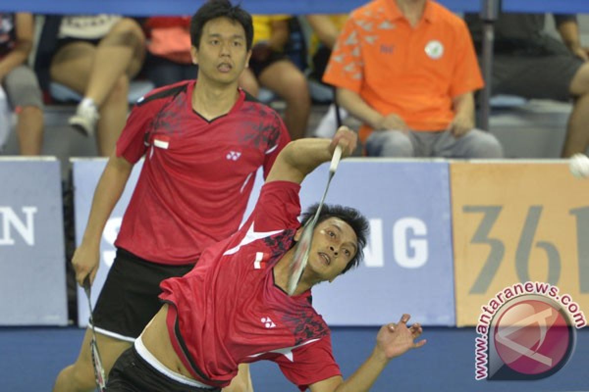 Ahsan/Hendra rebut angka pertama lawan Denmark