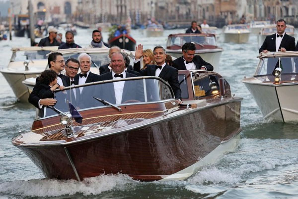 Pernikahan George Clooney bawa para bintang ke Venesia