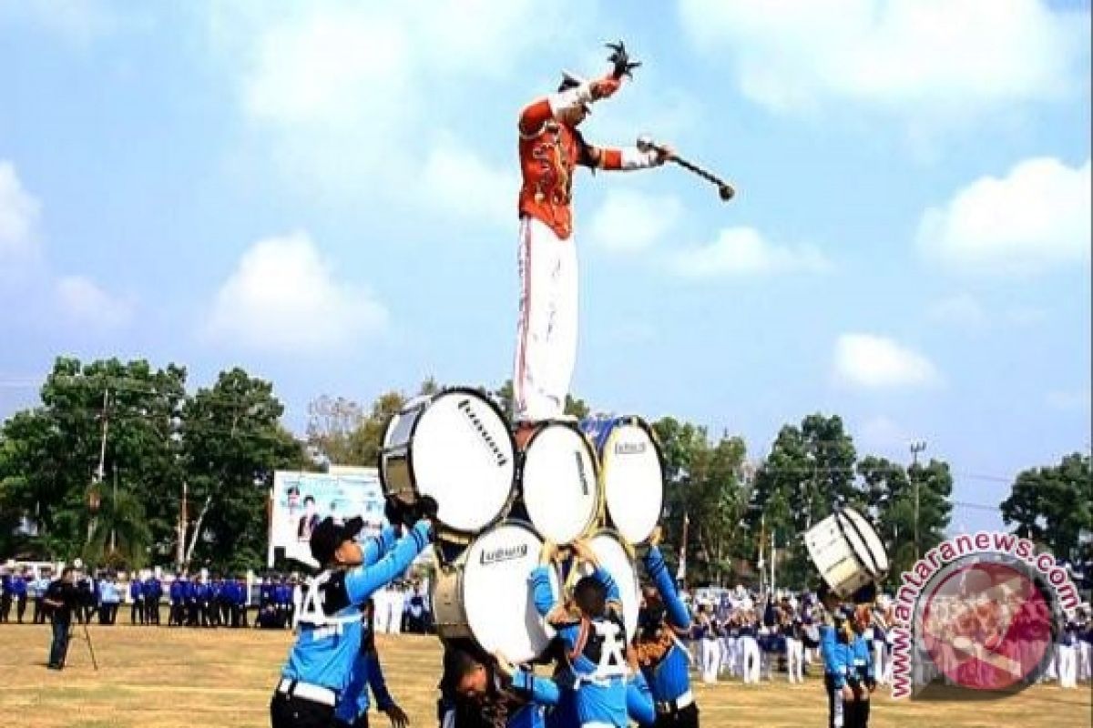 Drumband IPDN  meriahkan HUT Kabupaten Muba