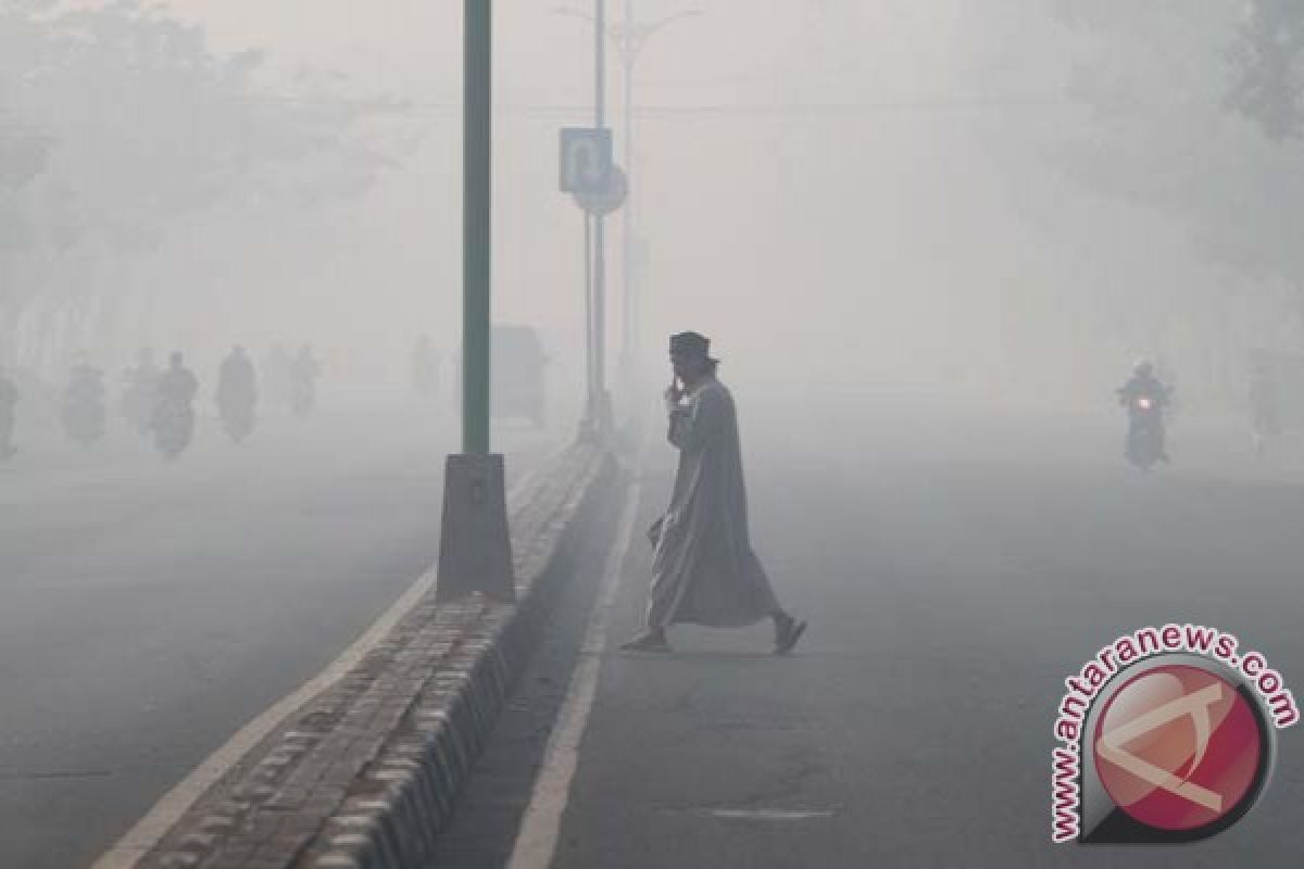 Kota Buntok kembali diselimuti kabut asap tebal