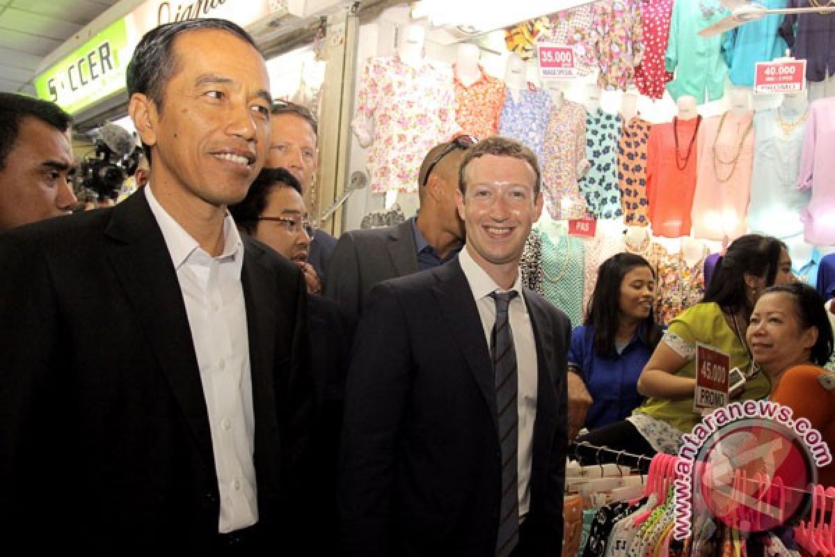 Jokowi dan Zuckerberg blusukan ke Tanah Abang 