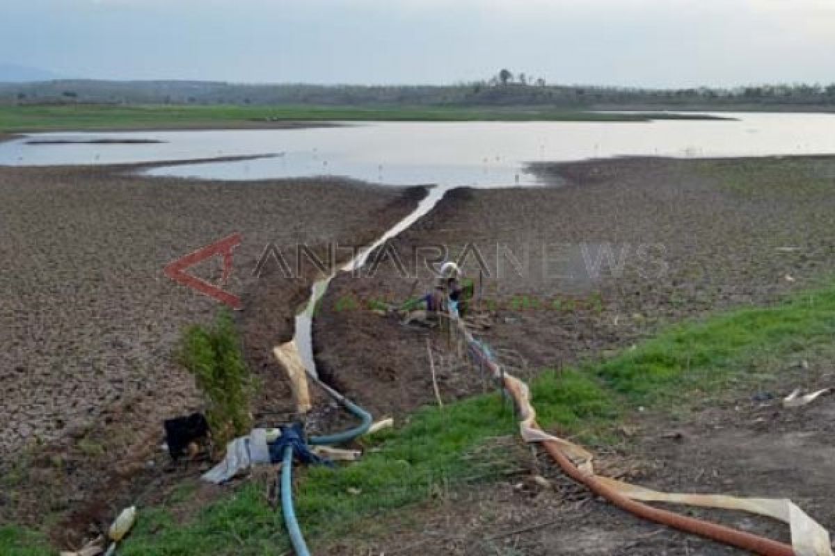 Air Waduk di Kabupaten Madiun Mulai Menyusut