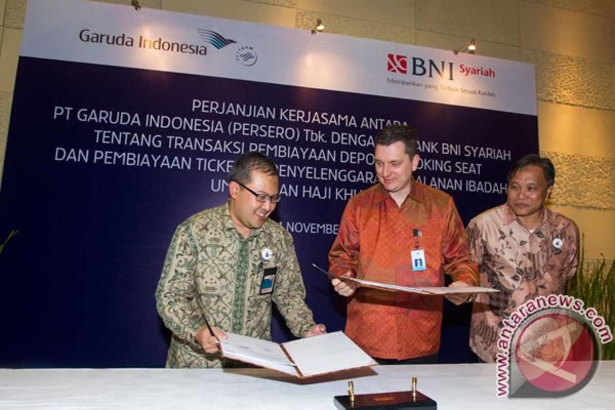 Garuda Indonesia-BNI Syariah kerjasama pembiayaan tiket haji-umroh