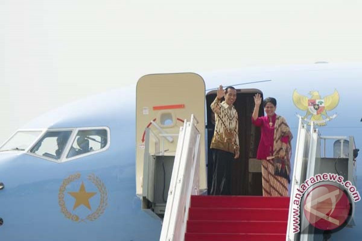 President Jokowi arrives in Beijing