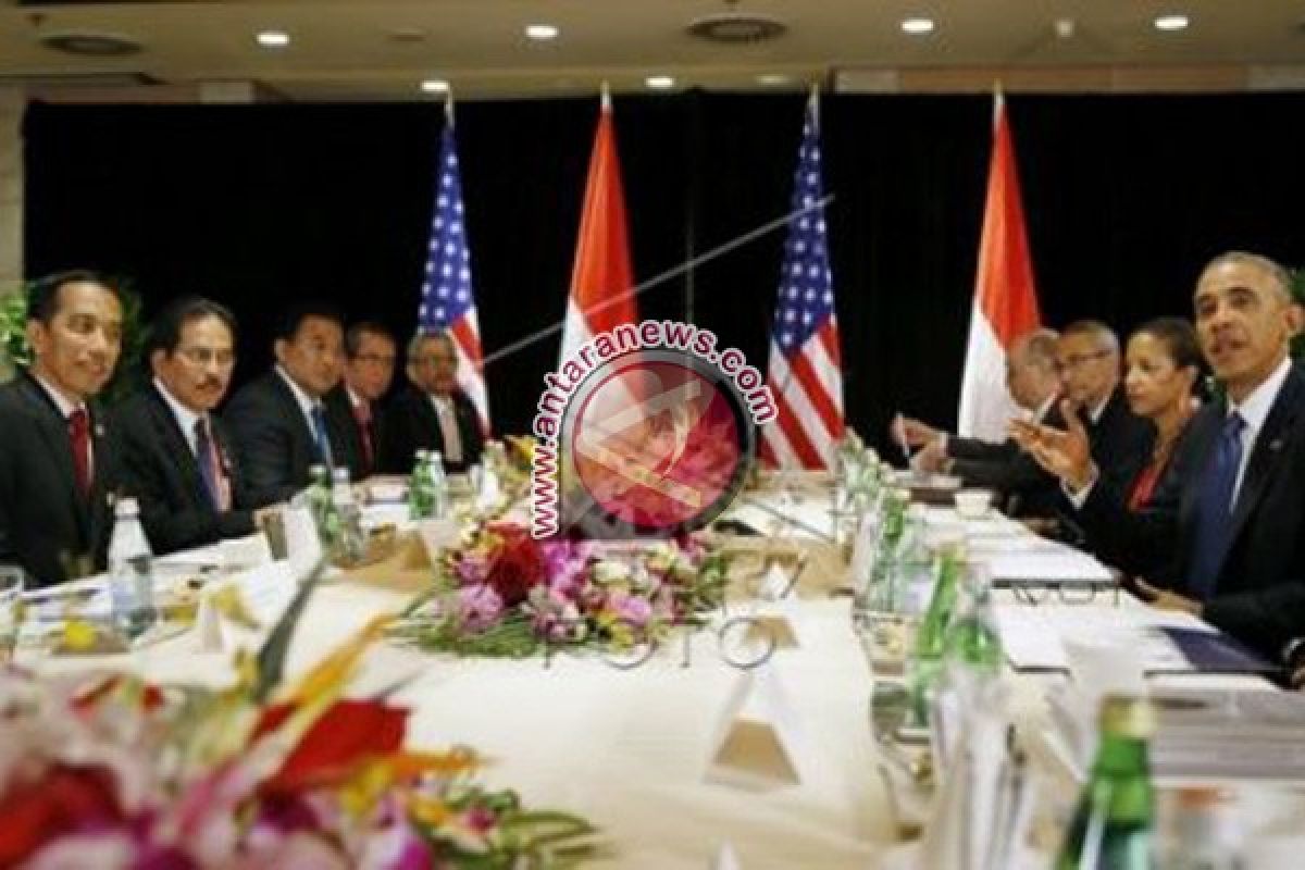 Presiden Jokowi-Presiden Obama Bicarakan Terorisme
