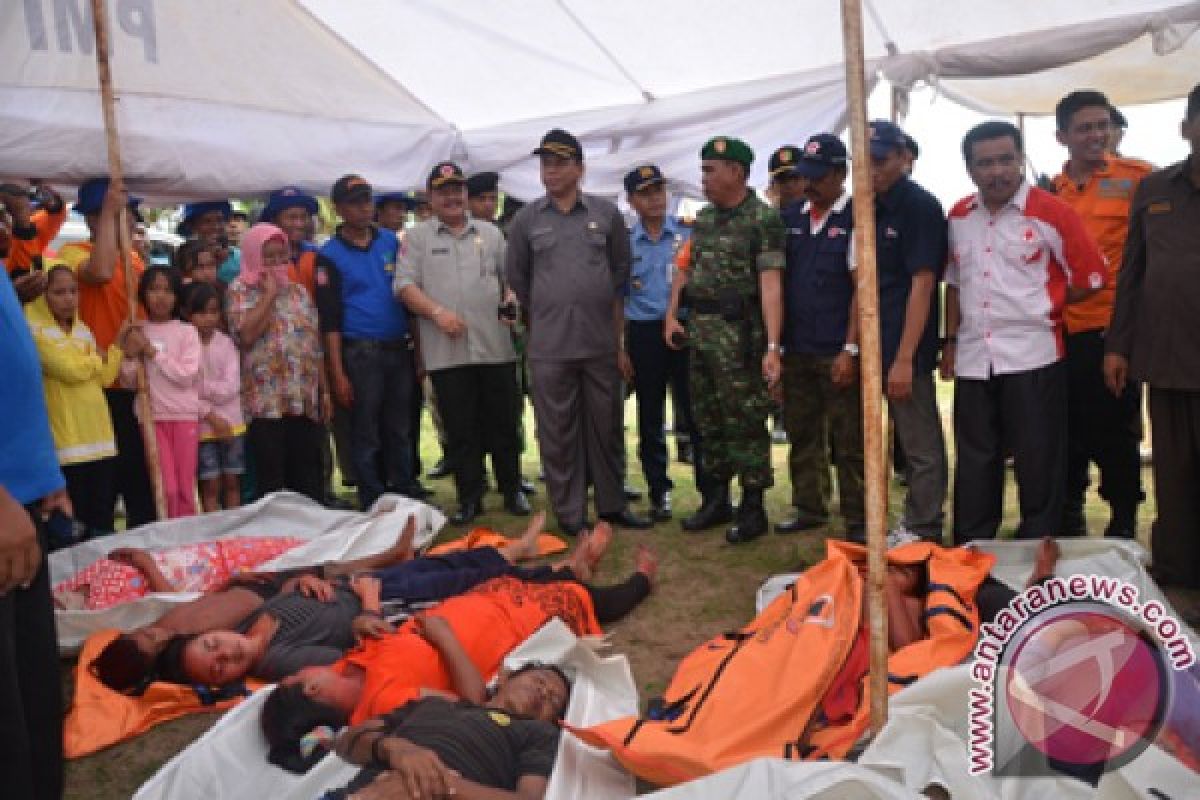 BPBD Gorontalo Utara Simulasi Penanganan Bencana Alam 