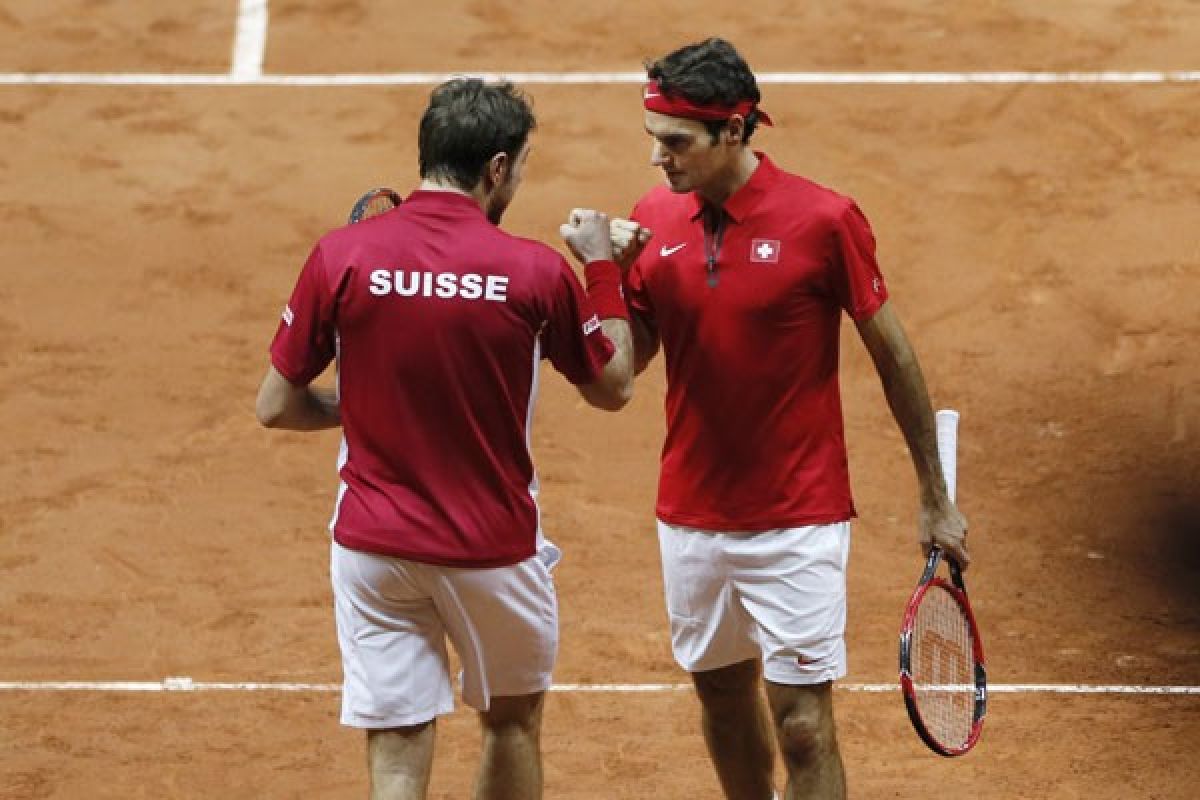 Federer dan Wawrinka perkuat tim Swiss untuk Piala Davis