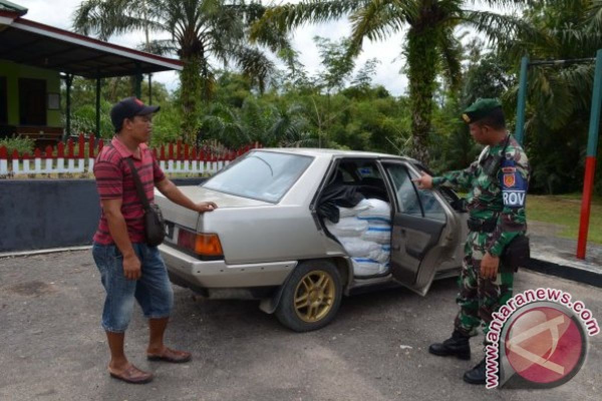 Pamtas Amankan 26 Karung Gula Tanpa Dokumen