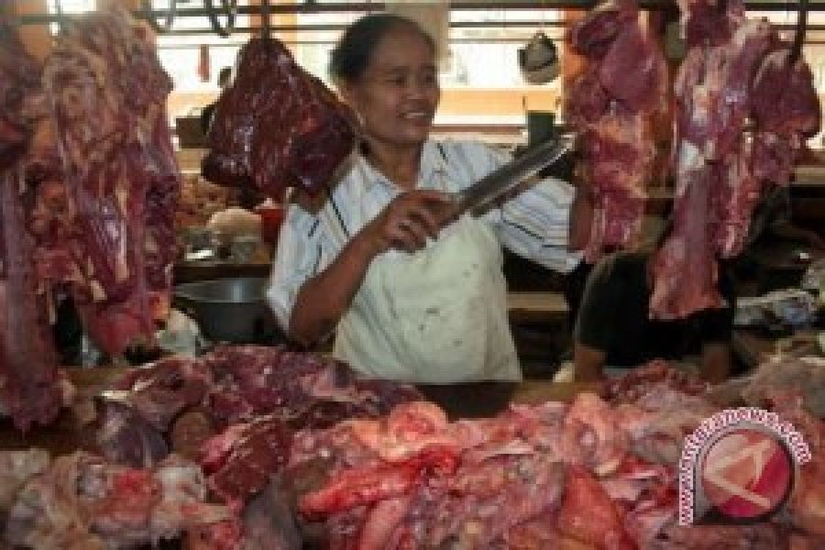 Pedagang: Pasokan Lancar Harga Daging Bertahan