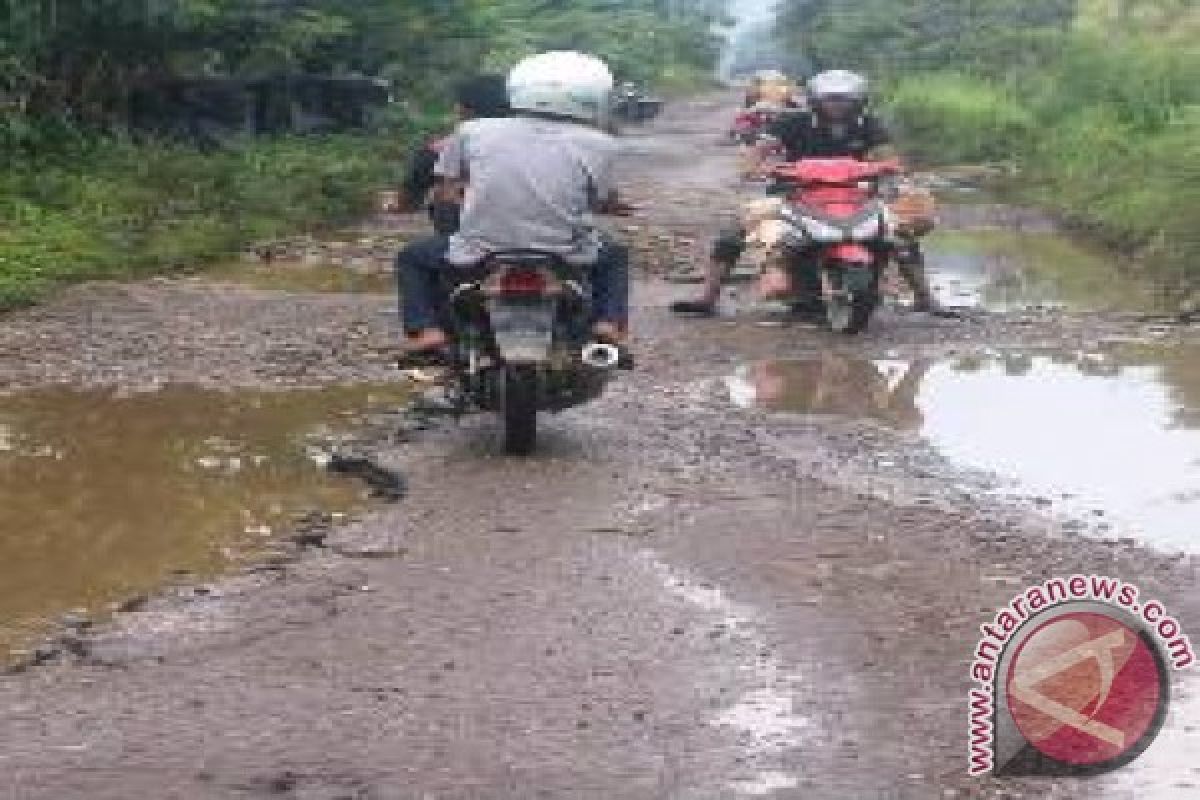 Jalan Kabupaten di Aceh Selatan Rusak Parah