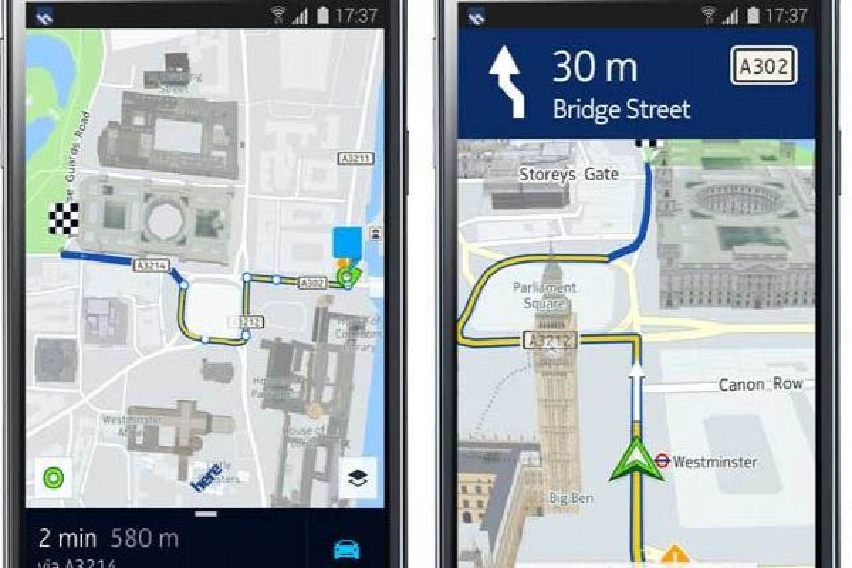 Aplikasi Nokia HERE Android di Google Play Tembus 1 Juta Kali Download