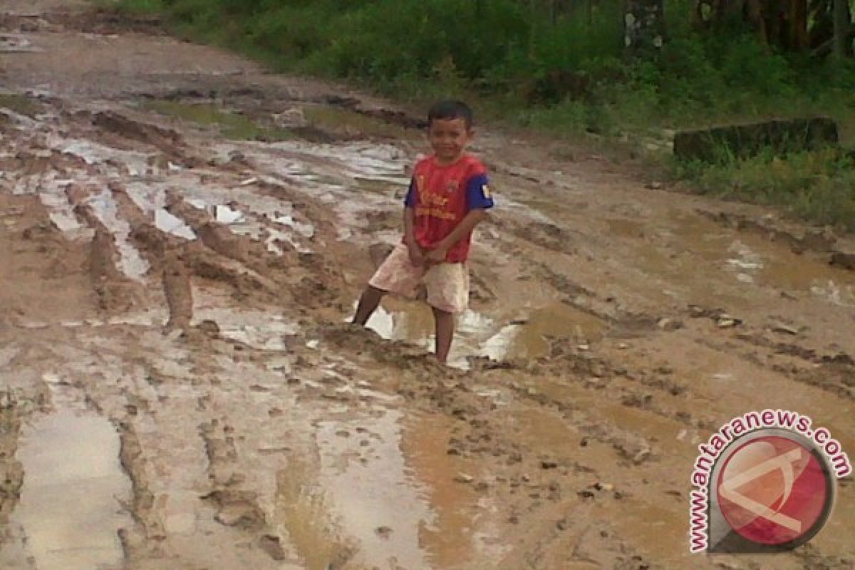 Warga Keluhkan Jalan Rusak di Meliau