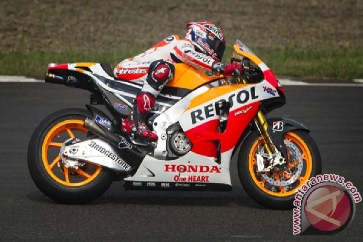 Marc Marquez Membara di Sesi Uji Coba