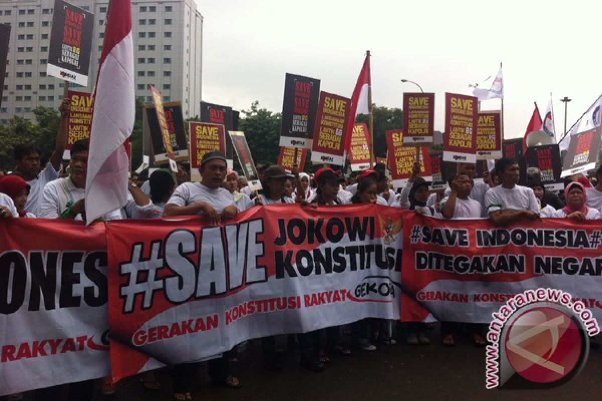 Ribuan orang demonstrasi minta Budi Gunawan dilantik