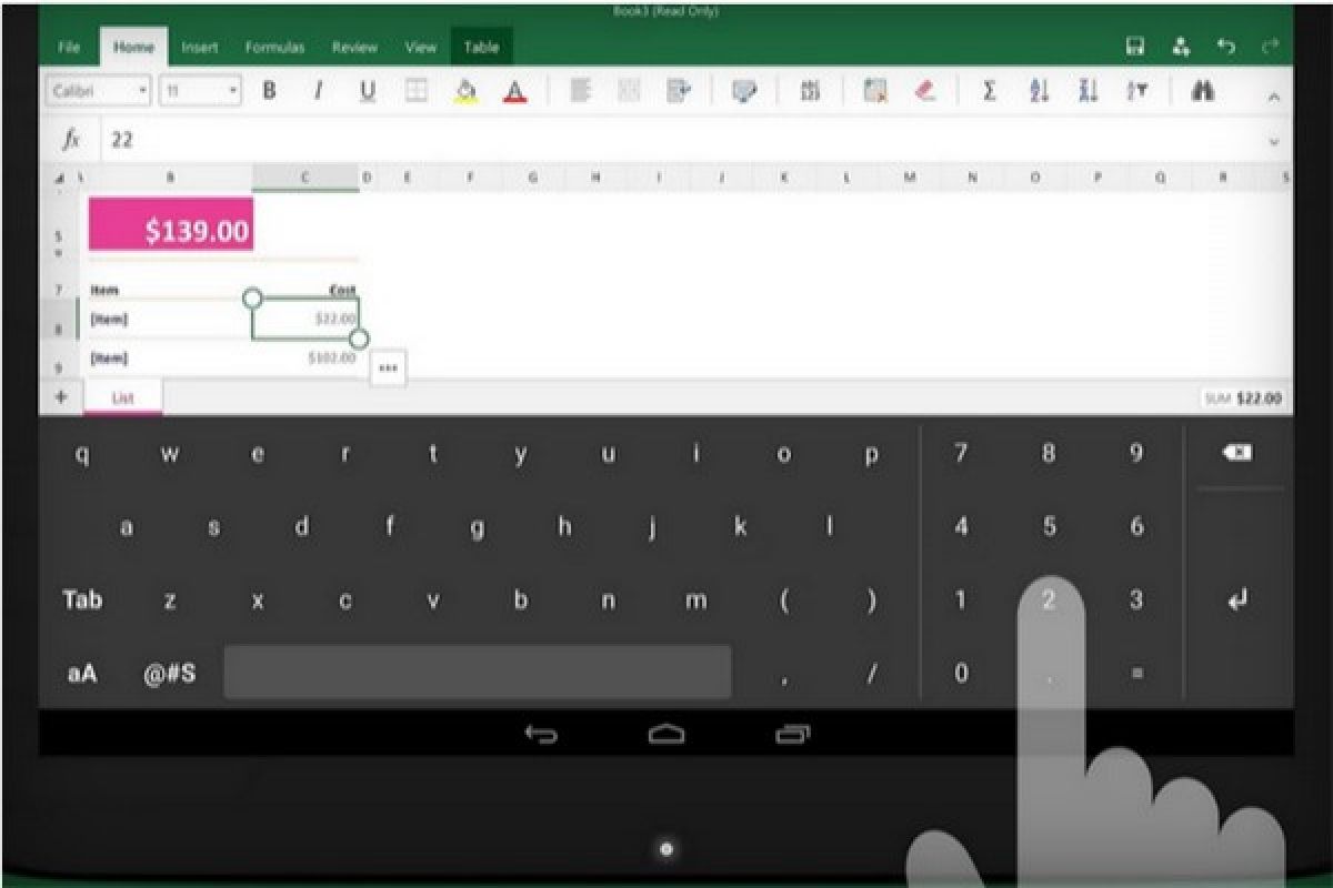 Microsoft luncurkan aplikasi Android keyboard untuk Excel