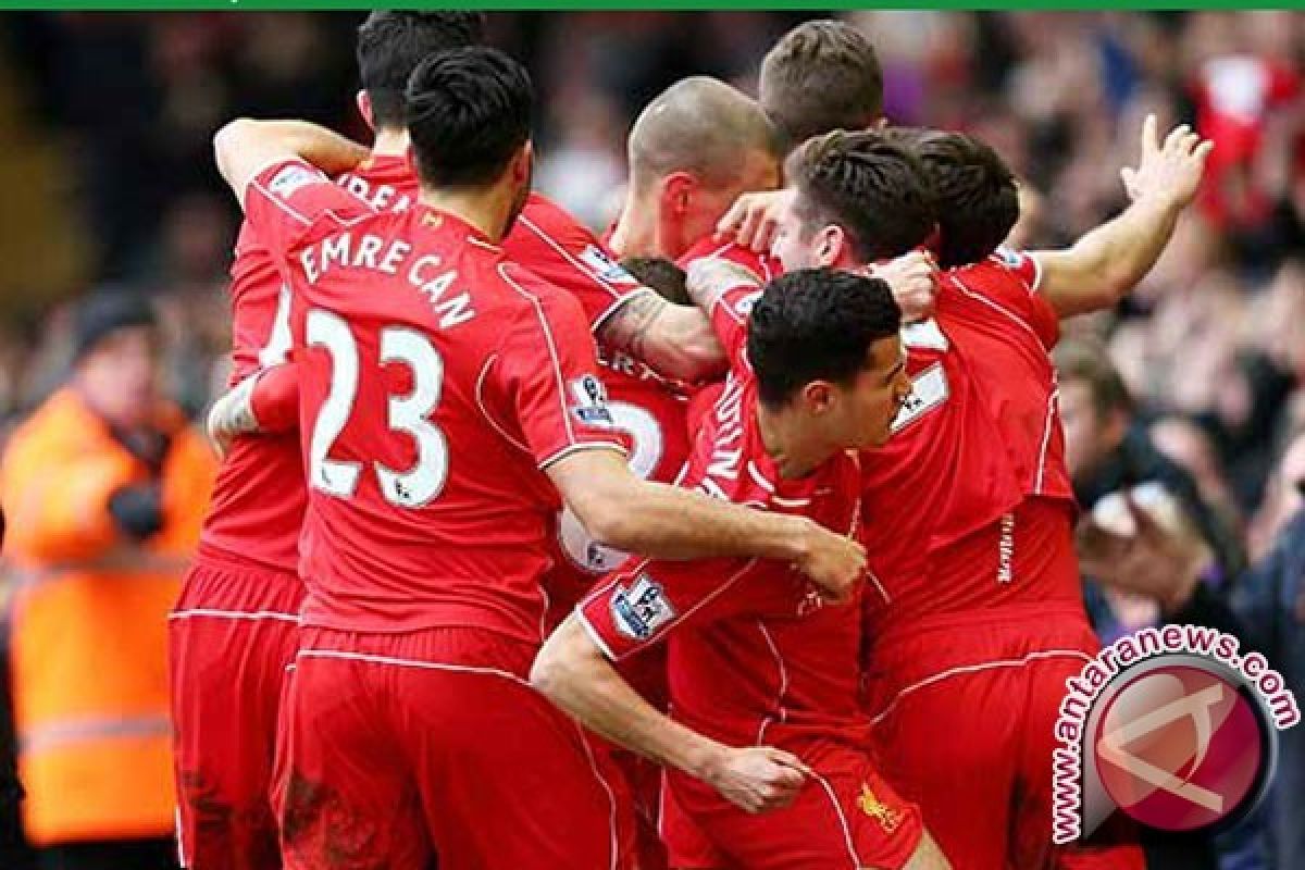 Liverpool naik ke peringkat kedua klasemen Liga Inggris