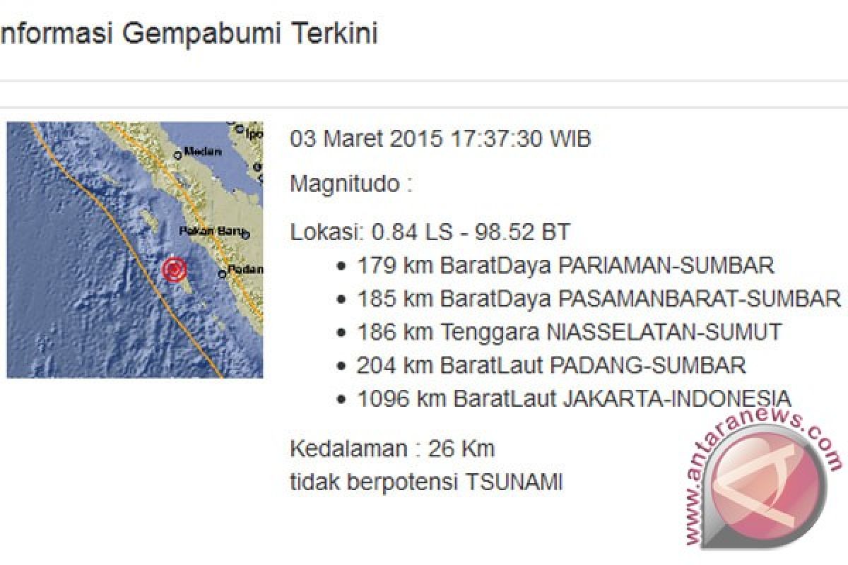 Gempa Mentawai kejutkan warga Payakumbuh-Limapuluh Kota