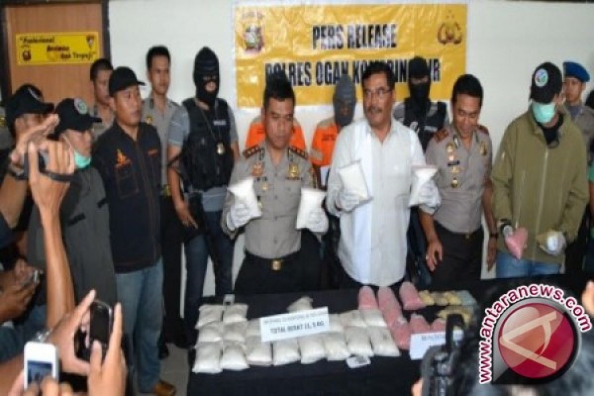 Polres Musi Banyuasin tangkap lima pengedar narkoba